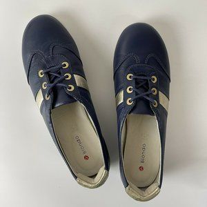 Blondo Mao Navy Leather Lace Up Shoe Oxford Size 8.5N